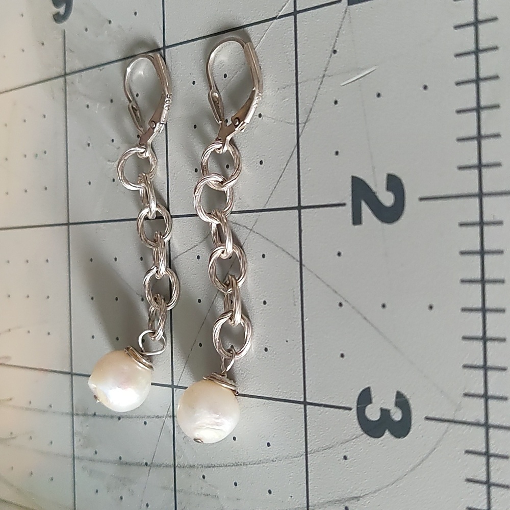 Earrings,925, freshwater pearls